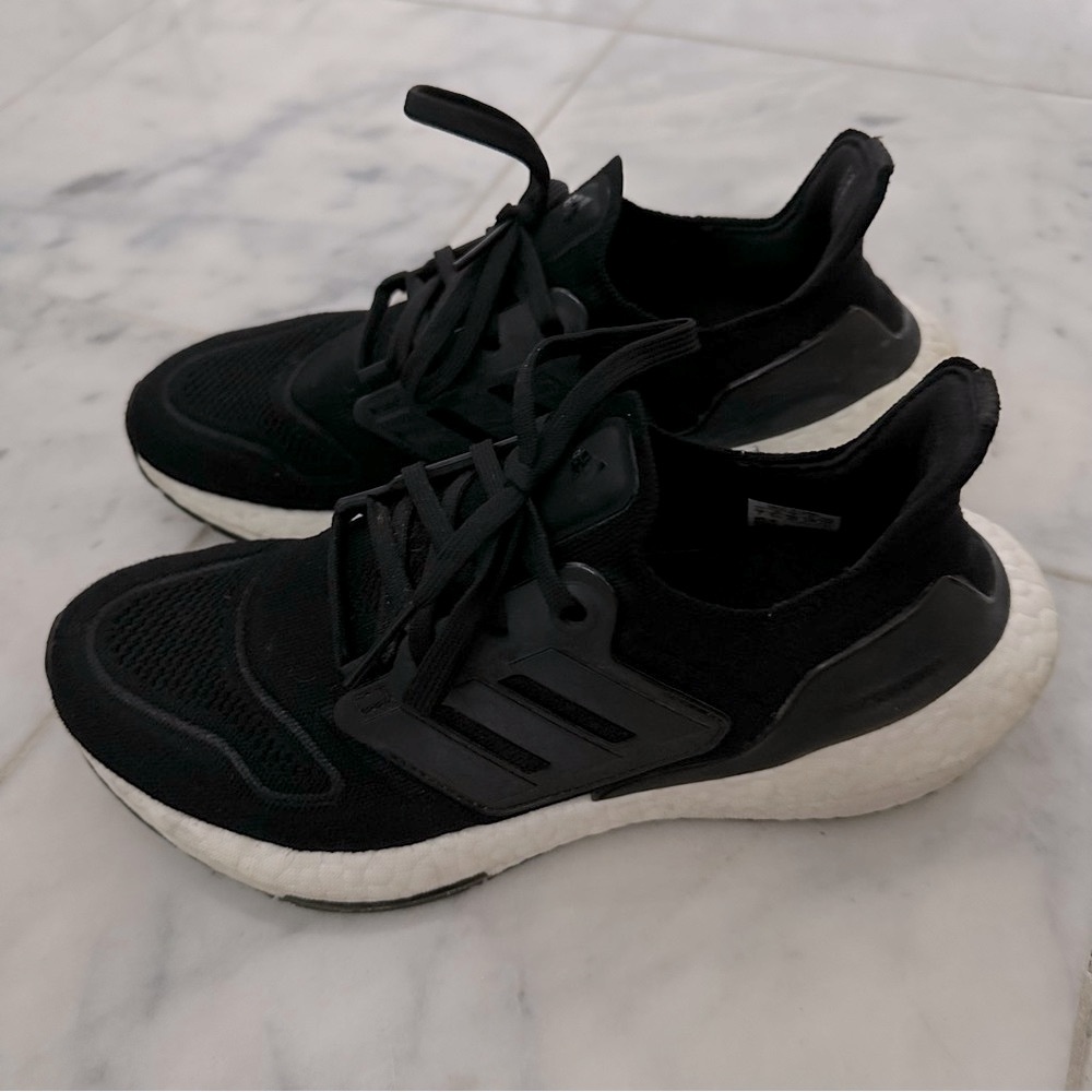 Black and White Adidas Ultraboost